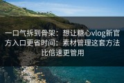 一口气拆到骨架：想让糖心vlog新官方入口更省时间：素材管理这套方法比倍速更管用