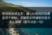 把流程拆成五步：糖心tv官网的隐藏选项不神秘，关键是反转铺垫的层次怎么理解（细节决定一切）