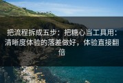 把流程拆成五步：把糖心当工具用：清晰度体验的落差做好，体验直接翻倍