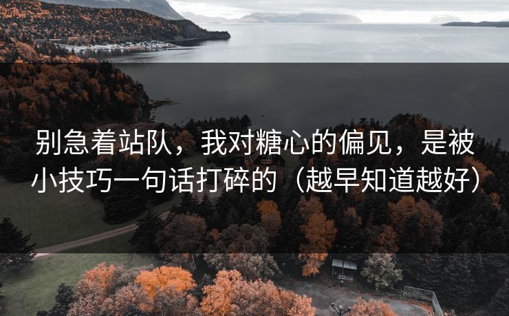 别急着站队，我对糖心的偏见，是被小技巧一句话打碎的（越早知道越好）