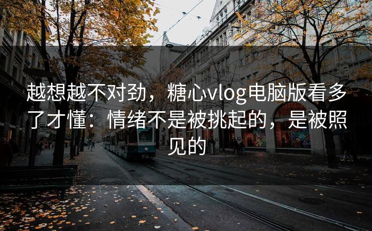 越想越不对劲，糖心vlog电脑版看多了才懂：情绪不是被挑起的，是被照见的